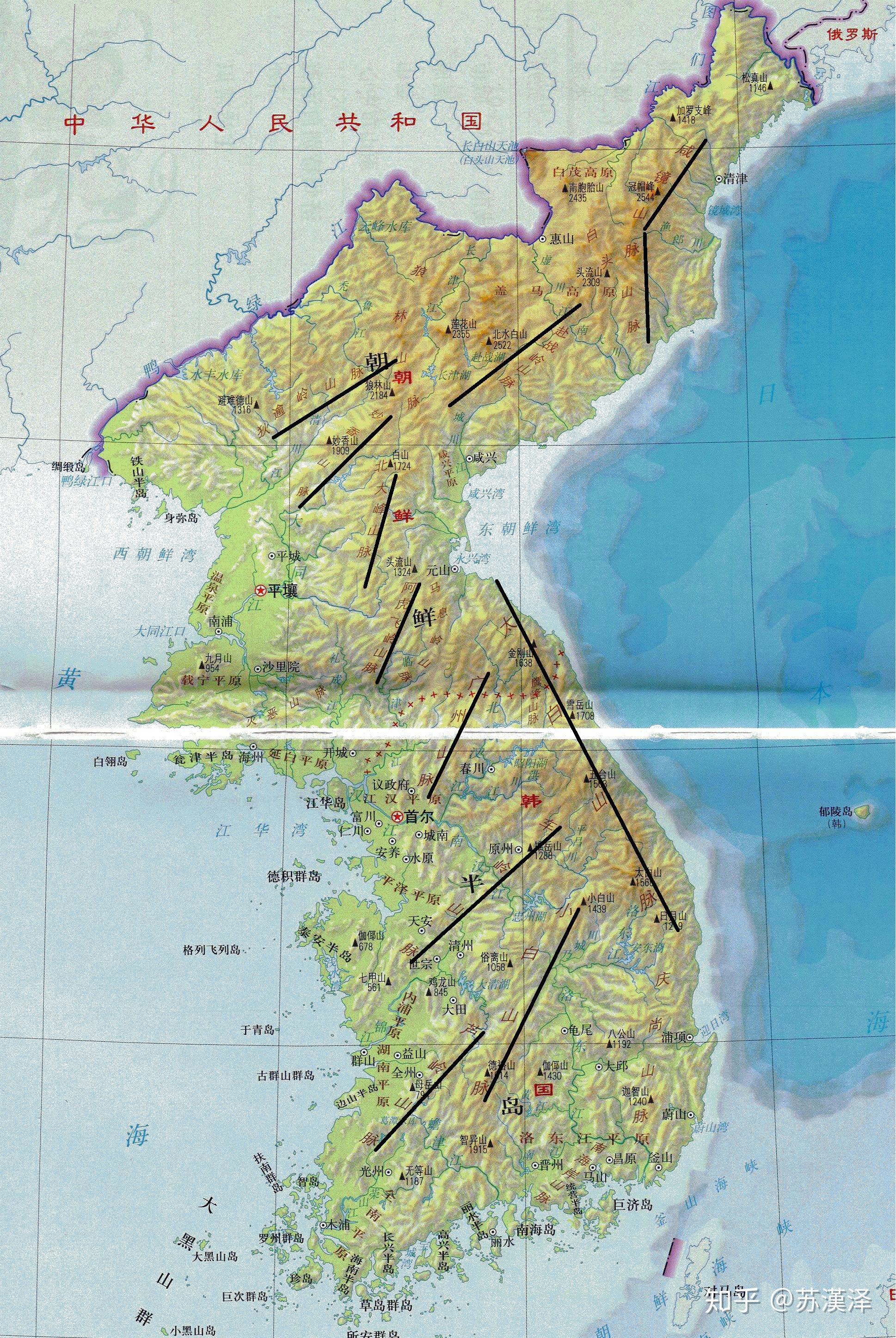 而再看盖马高原与半岛的山脉走向:而我找到的两张一月平均气温图均