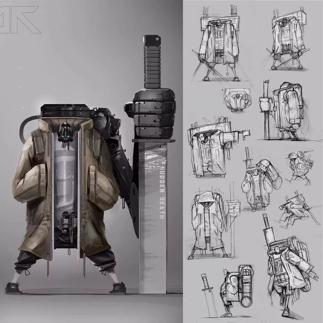 概念艺术家画的机器人,穿得比你还要潮!