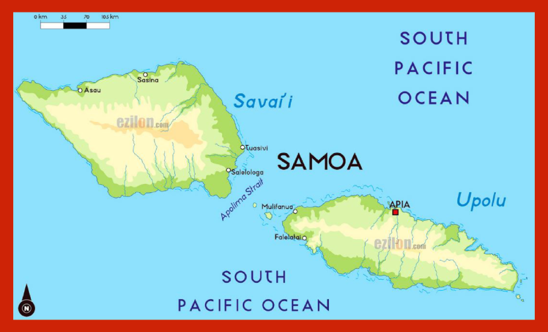 萨摩亚人聚集的主要国家,是萨摩亚独立国,只由乌波卢(upolu),萨瓦伊
