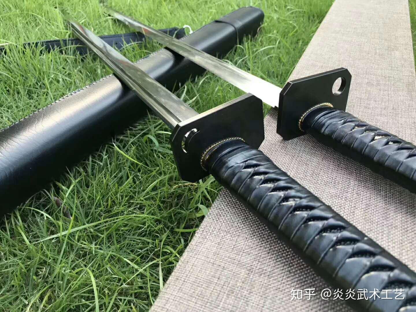 忍者双刀锰钢手工锻打高硬度锋利重量约5斤