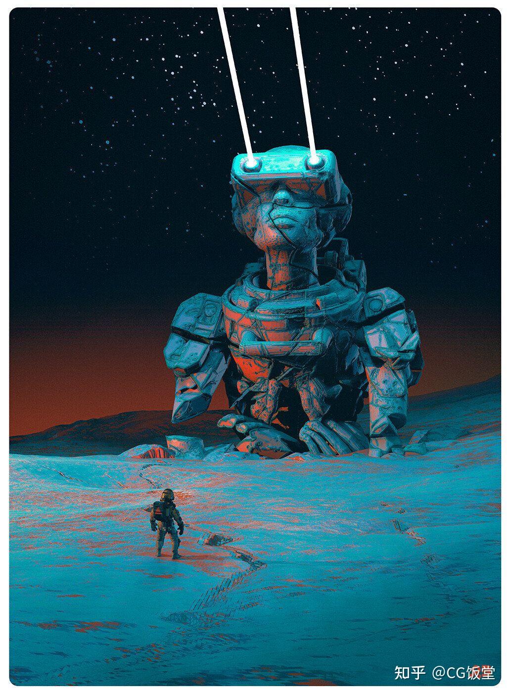 关于太空的设计 想象力好丰富啊.画师 pascal blanché