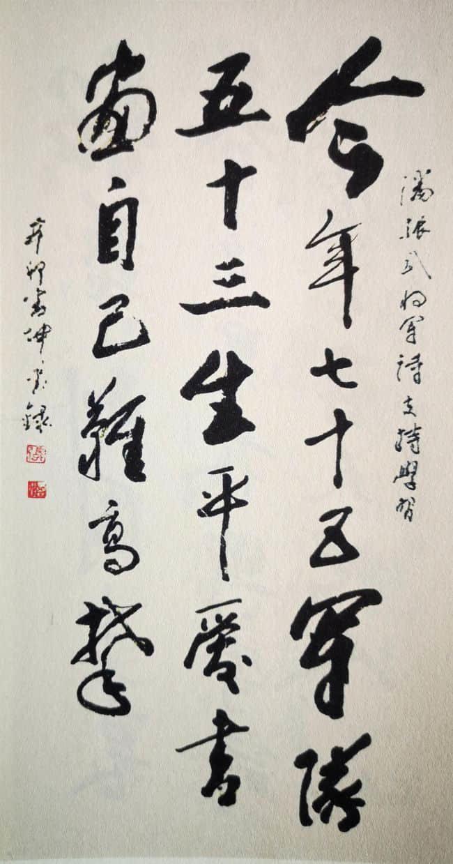 中堂作品尺寸:138x69cm作品内容:《龙》张书坤 书体形式: 行草.