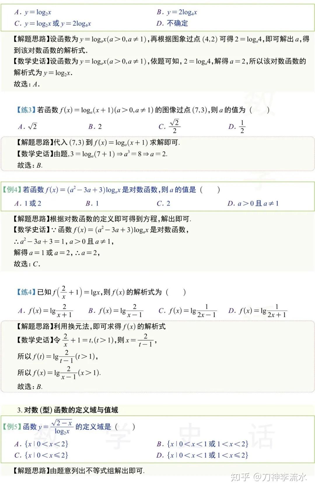 高中数学:对数函数专题精讲精练 - 知乎