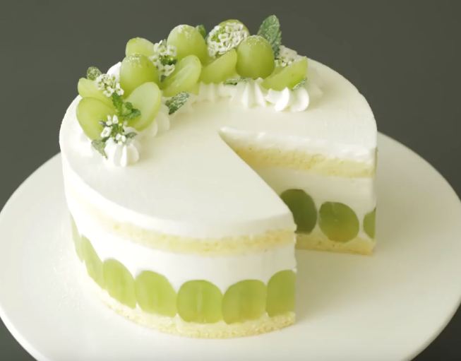 初秋限定款青葡萄酸奶蛋糕酸甜奶香不腻口步骤简单