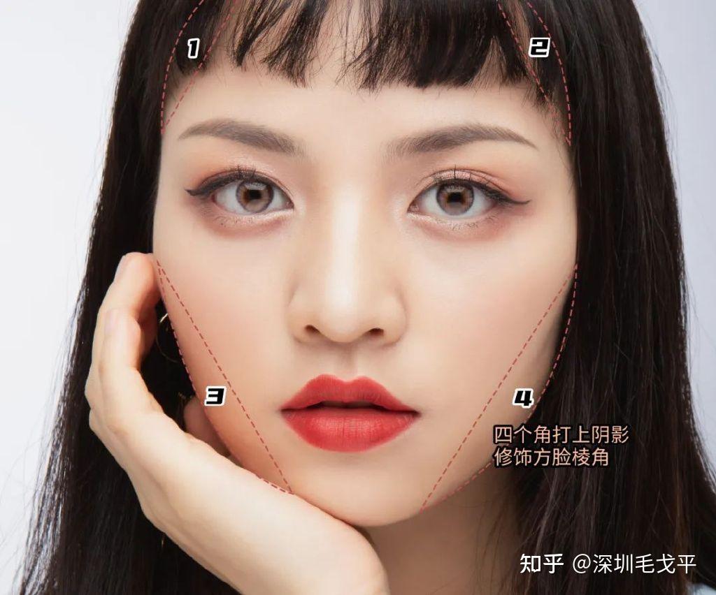 凹陷脸、短方脸、菱形脸的修容思路 - 知乎