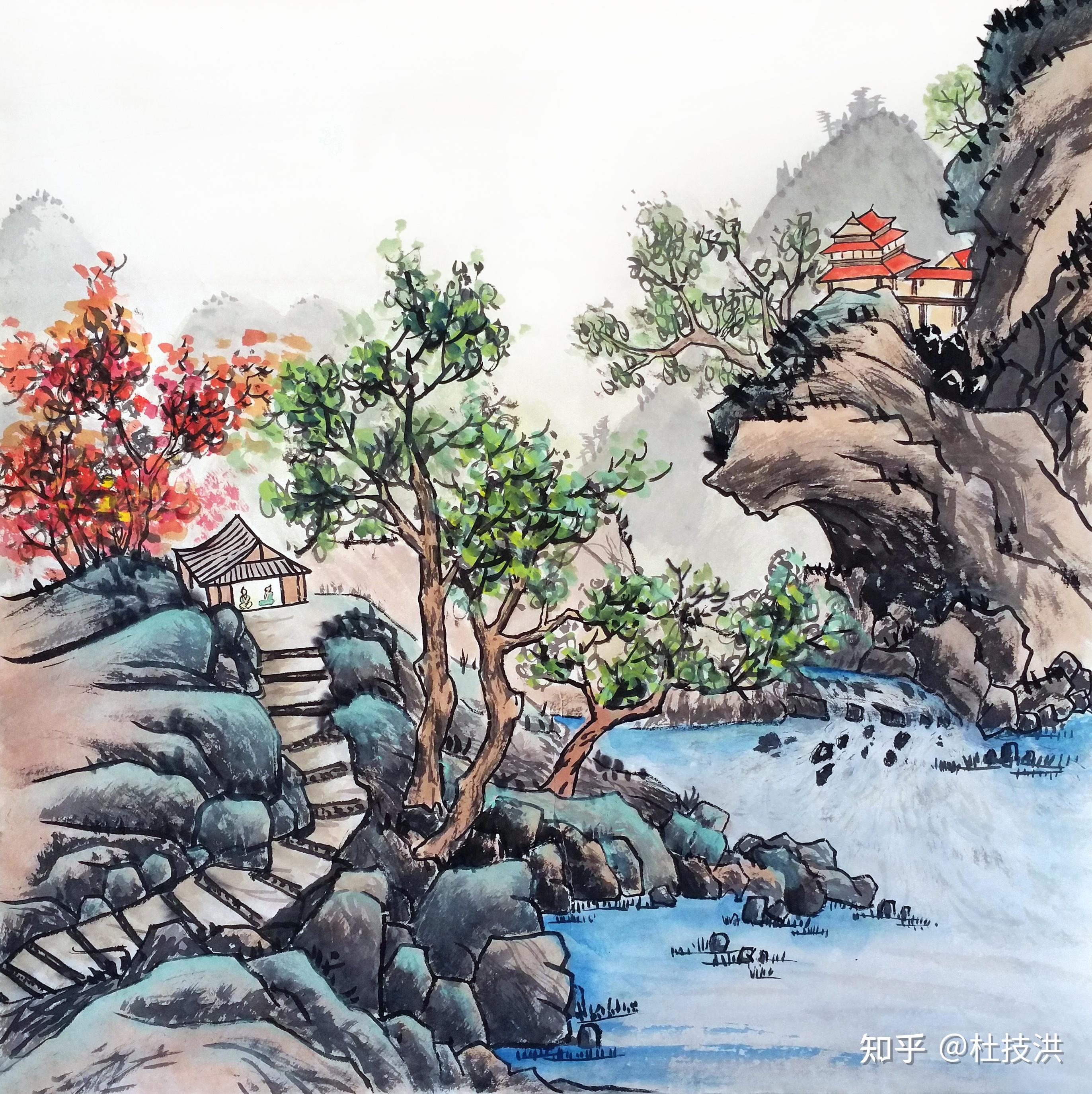 书画家杜技洪 #杜技洪 #国画清明祭,忆追思,浅尝清明雨,甜涩甘苦,万般
