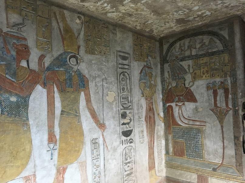 壁画4:胡狼头的阿努比斯制作木乃伊 右侧埃及-卢克索-帝王谷,twosret