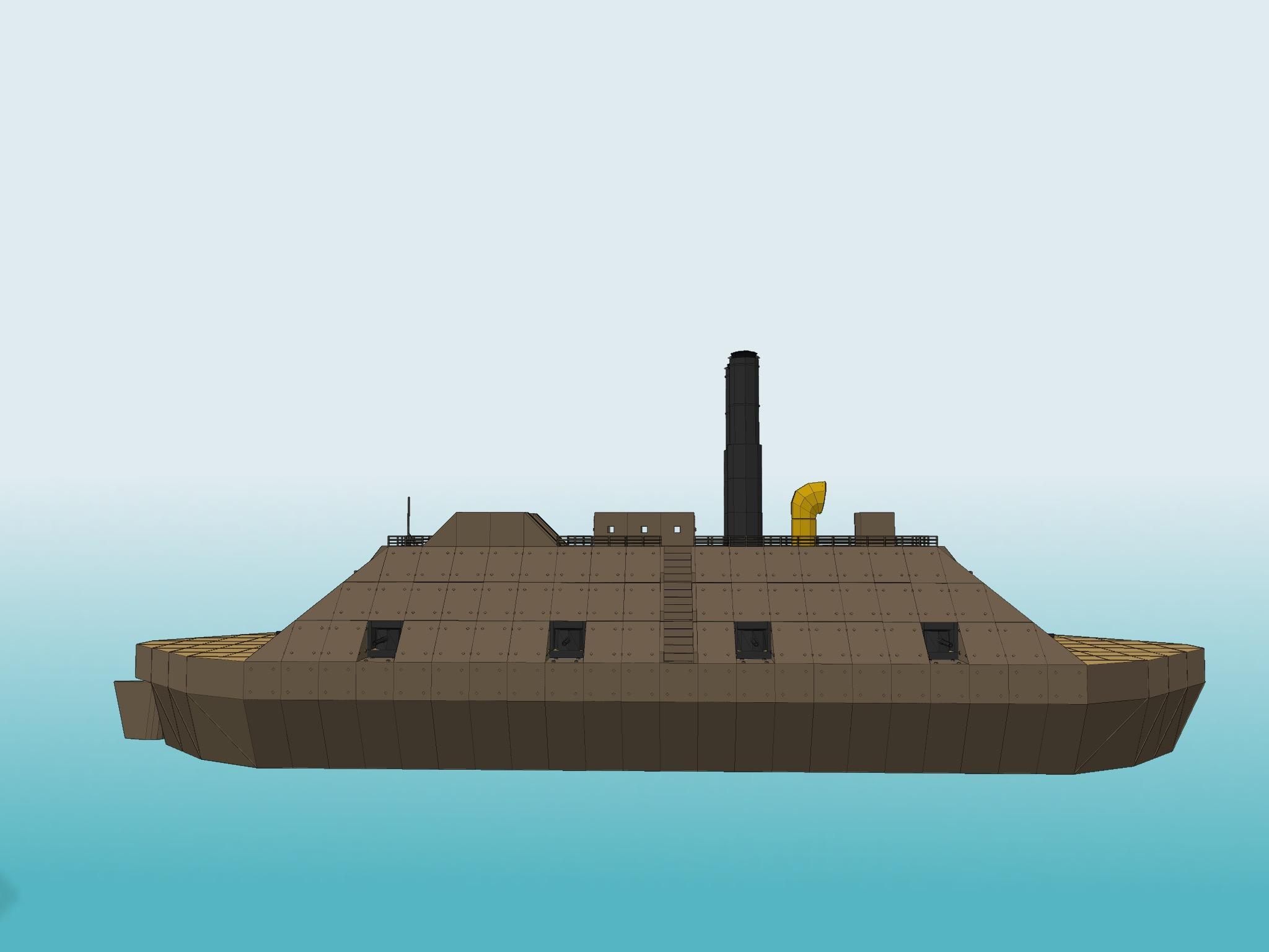 尼可的战舰打造内河铁甲舰