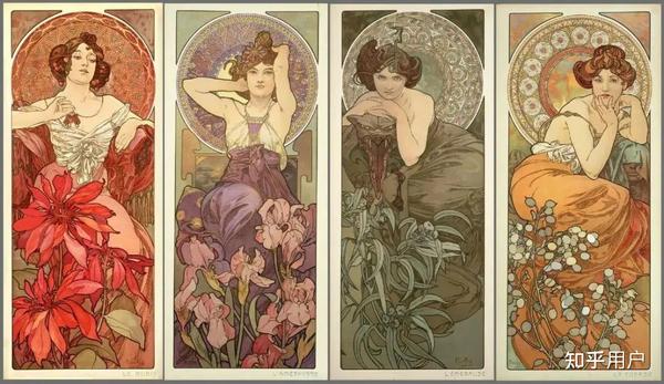 影响插画风格100年的阿尔丰斯·穆夏(Alfons Mucha)? - 知乎