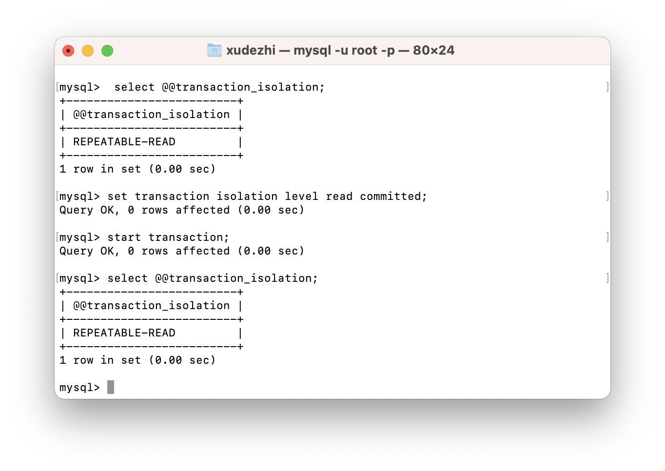 为什么我的mysql事务隔离级别设置不生效？ - 知乎