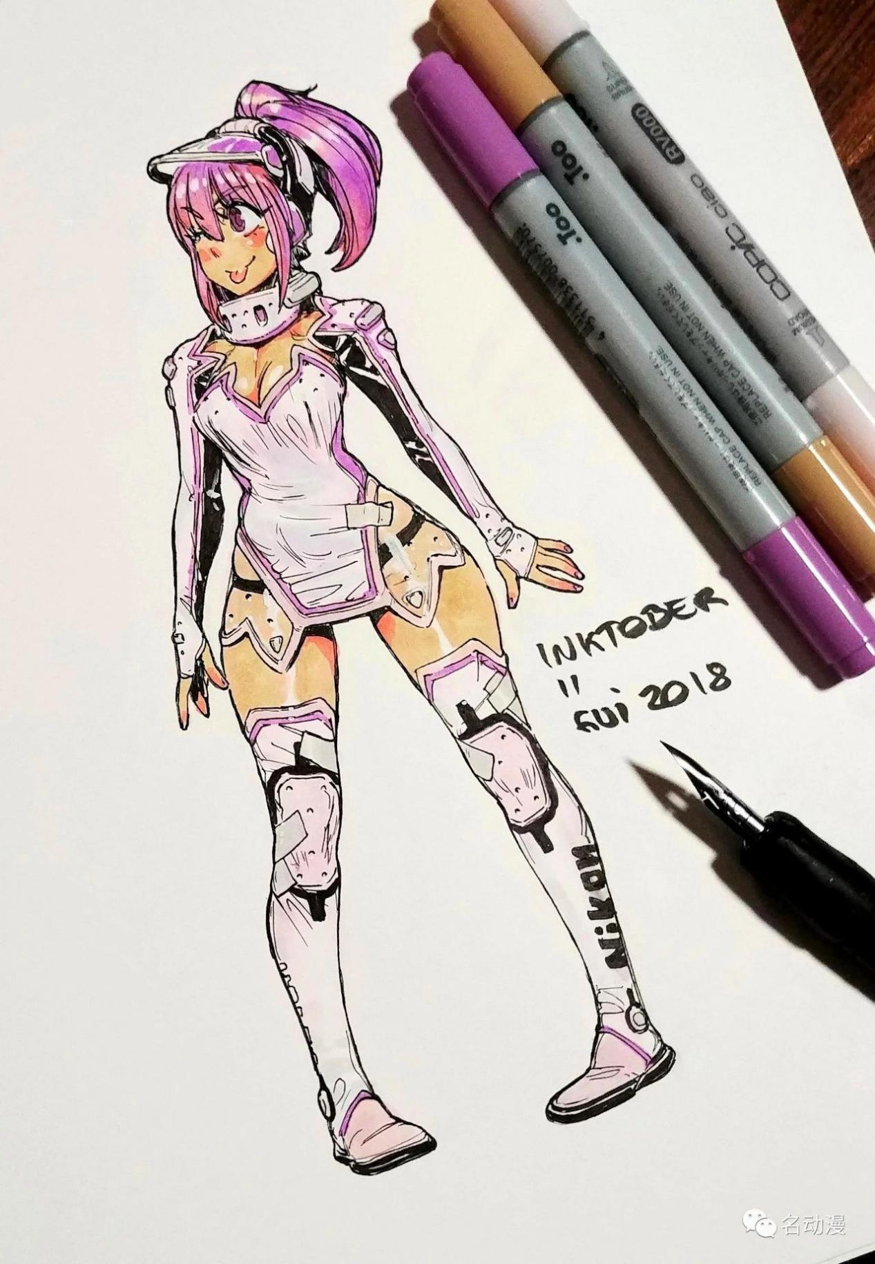 欧美插画师笔下的手绘角色设计即使放下数位板也能继续创作