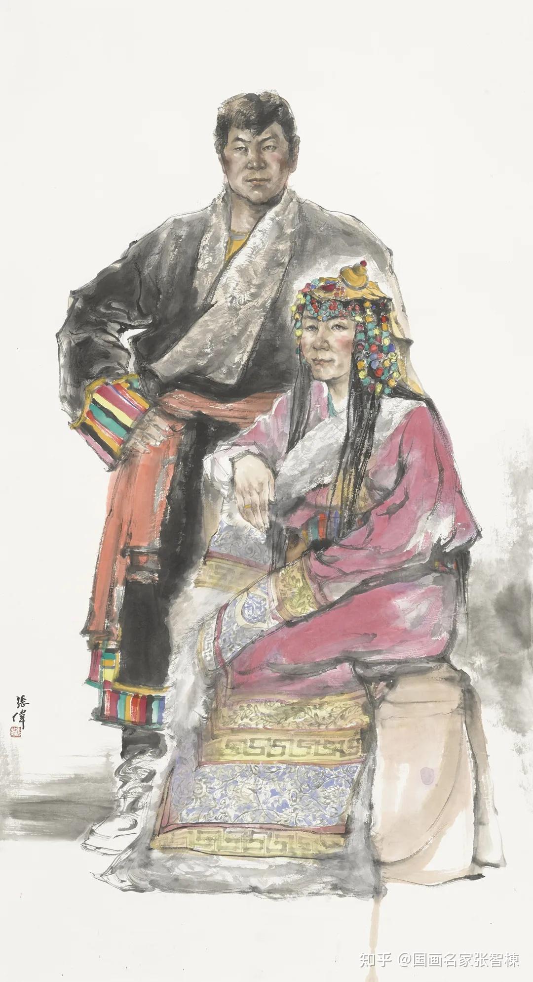 劳动者之歌张智栋中国画网上云画册从青藏高原到西双版纳写意人物画