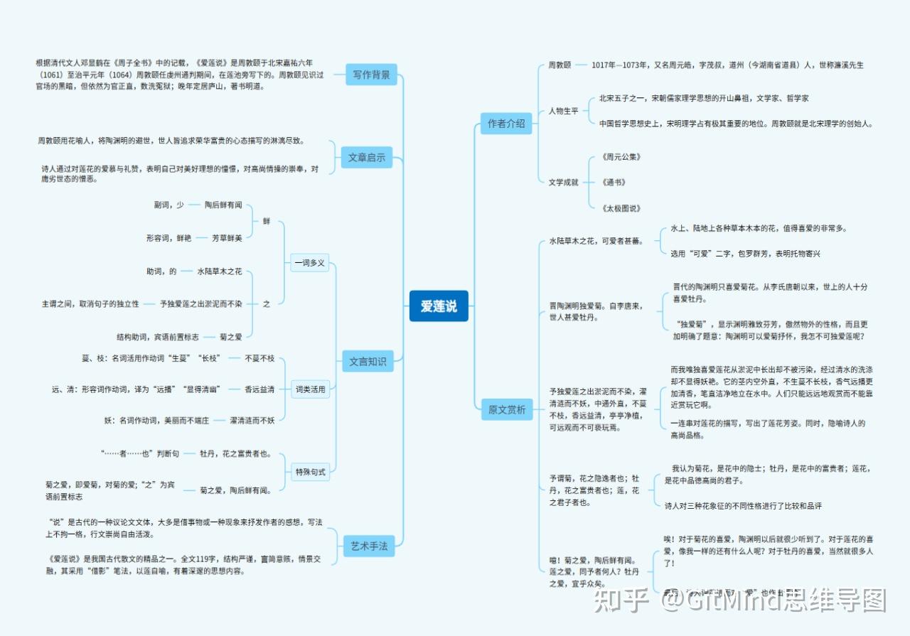 荷叶母亲的思维导图图片