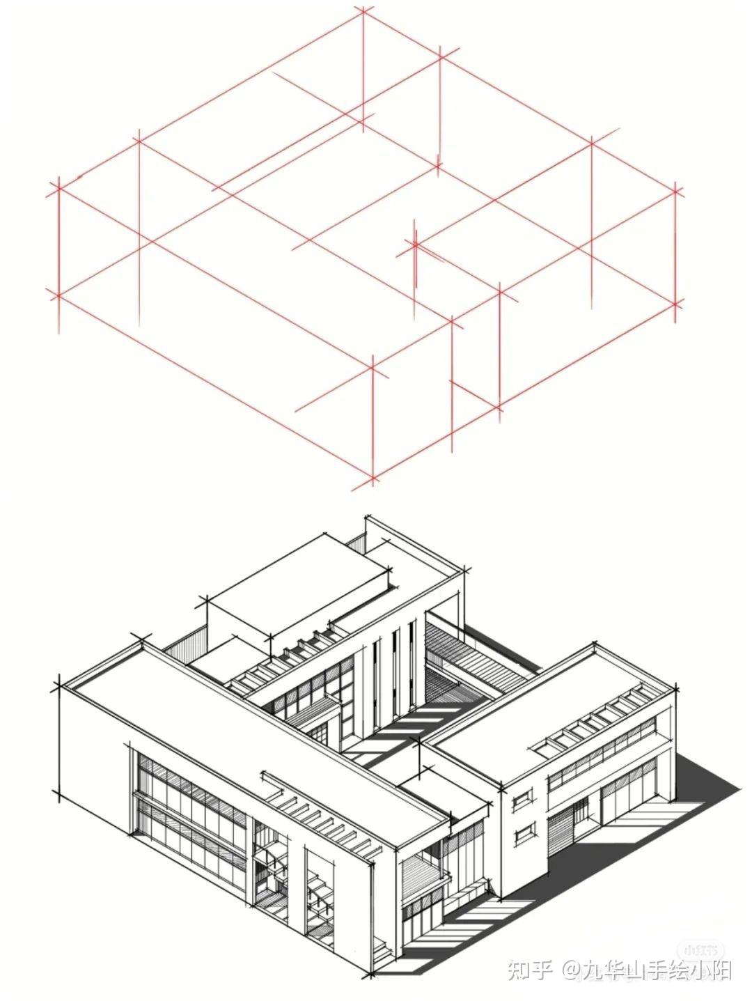 【四方建筑手绘打卡】 Day1：建筑设计手绘基础—工具、线条、透视、体块、构图 - 知乎