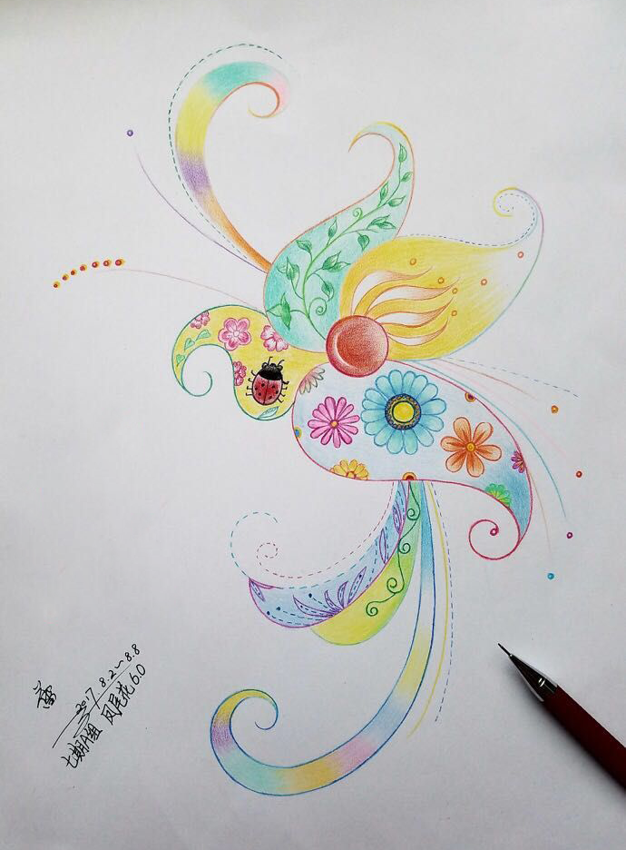颜色很淡,是不是水溶彩铅的缘故"