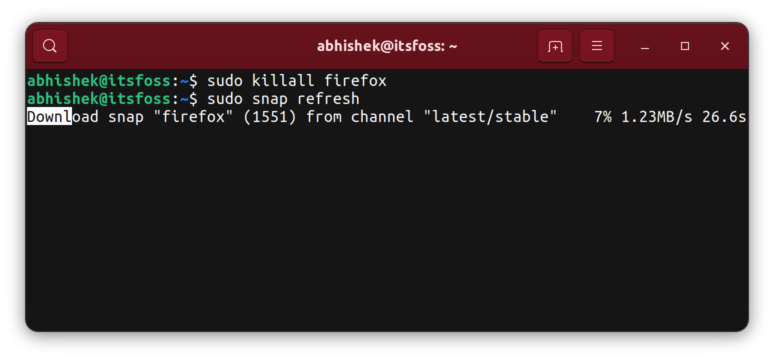 修复 Ubuntu 中的 “Pending Update of Firefox snap” 错误 Linux 中国 知乎