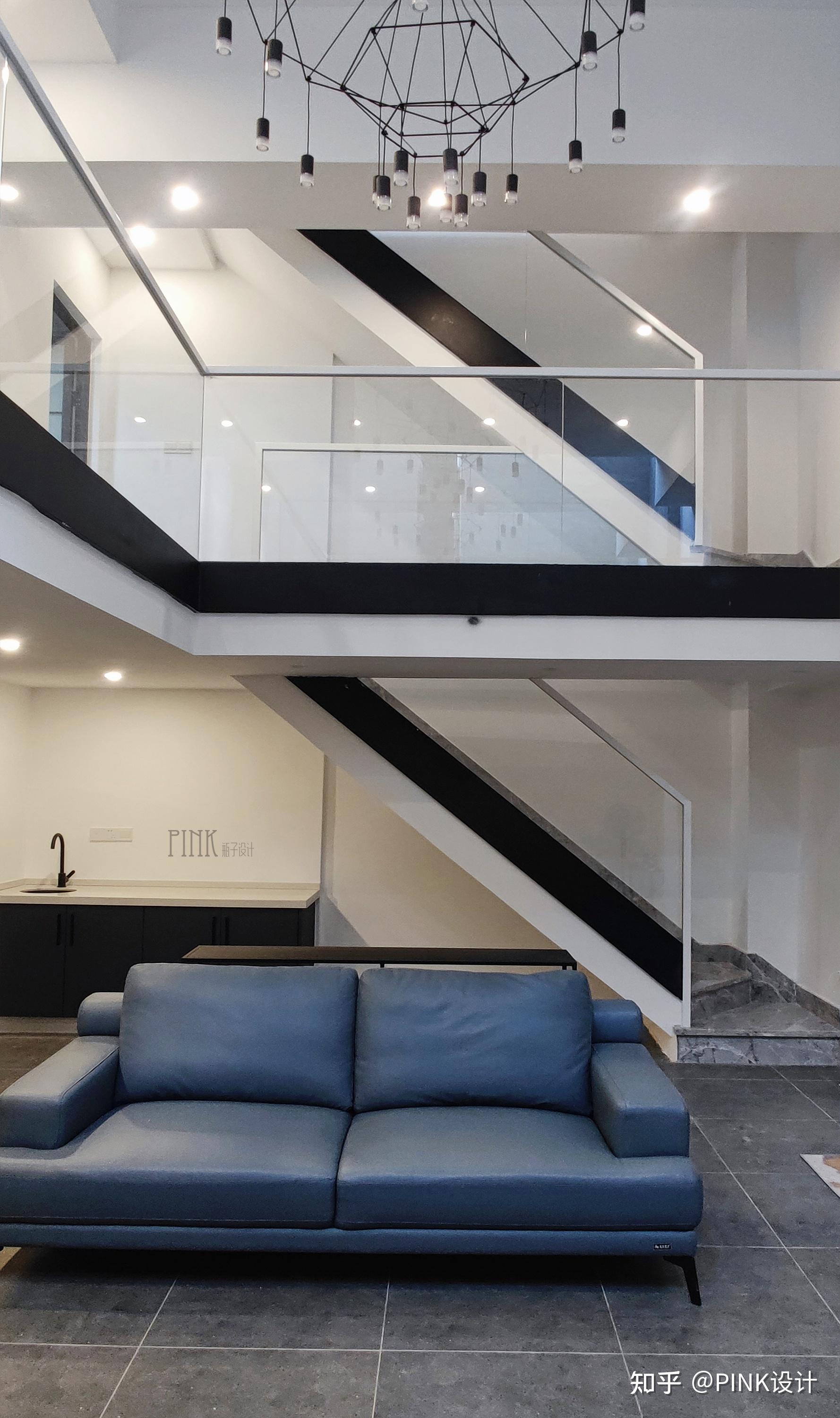 康田蔚蓝海 ▎简约复式设计,地下室挑空设计太爱了