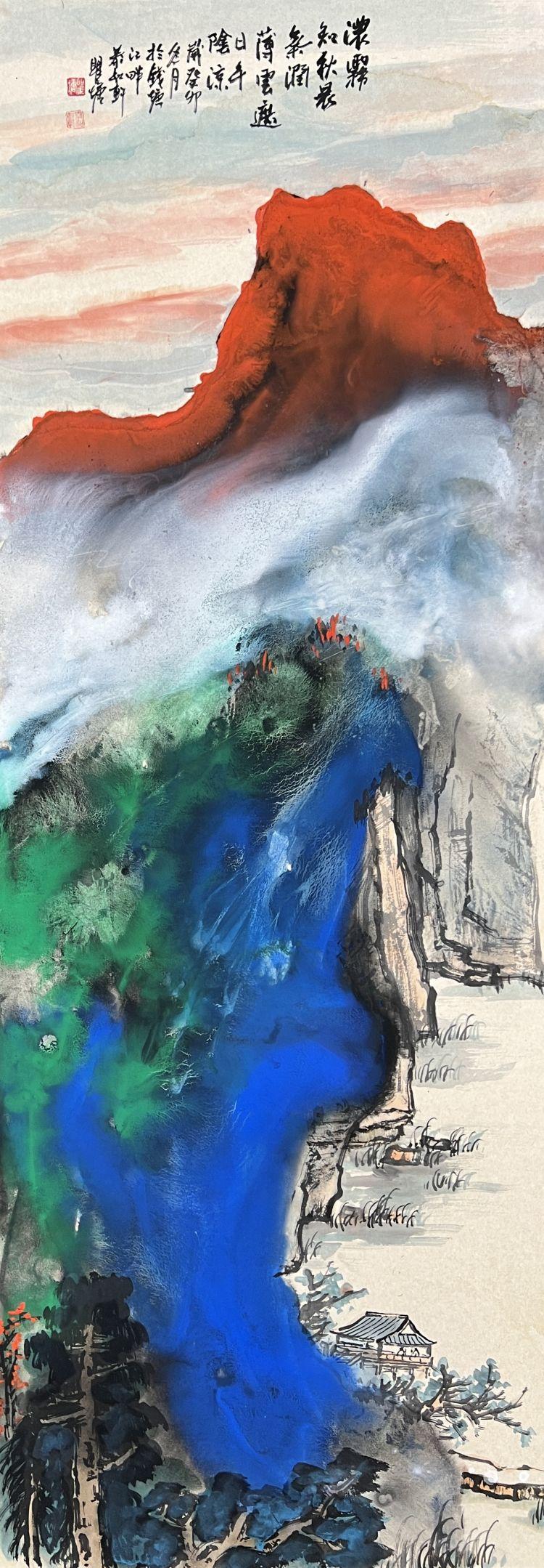 瞿塘泼墨泼彩山水画作品鉴赏 - 知乎