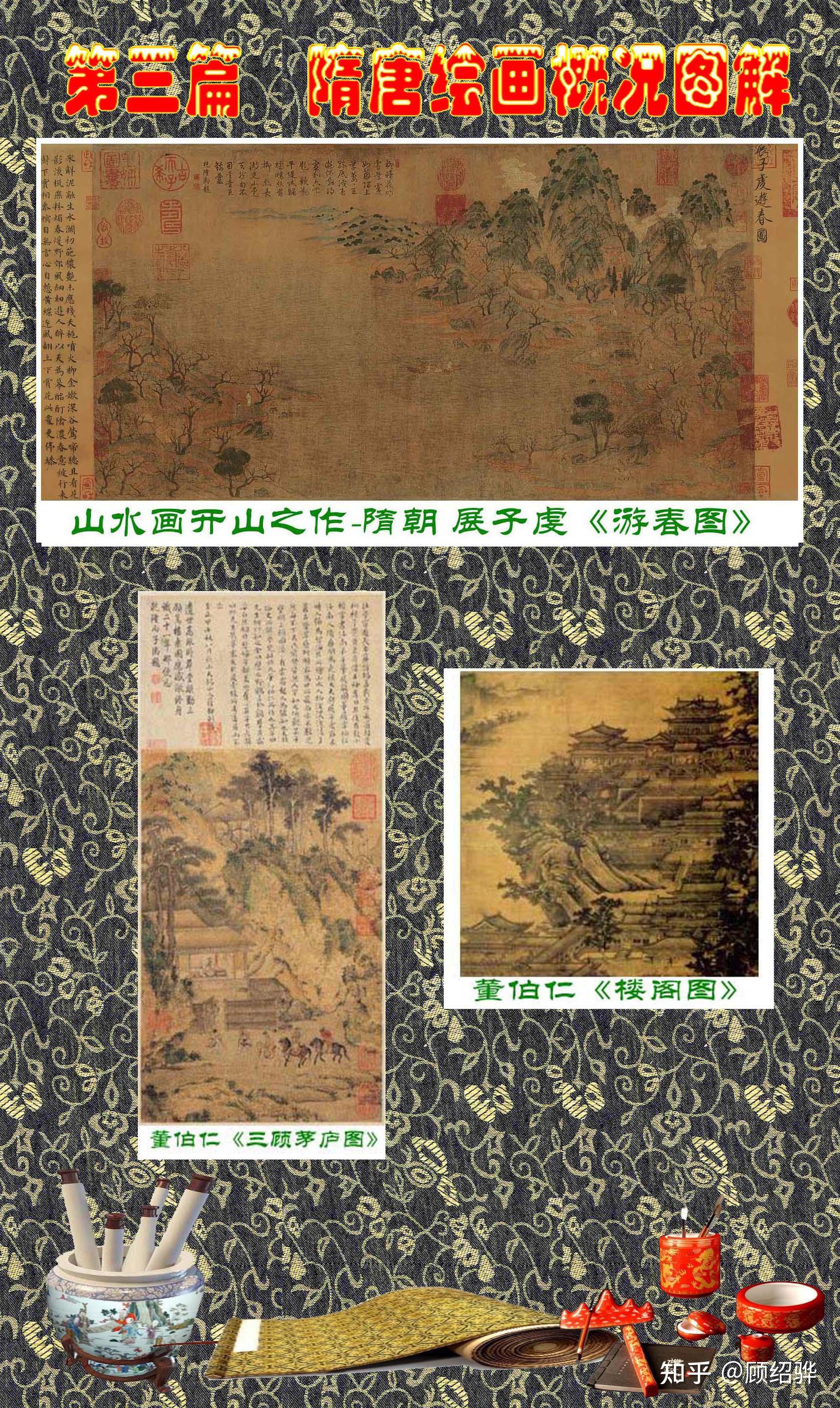 顾绍骅编辑 中国画知识普及版 第三篇 隋唐绘画概况  上