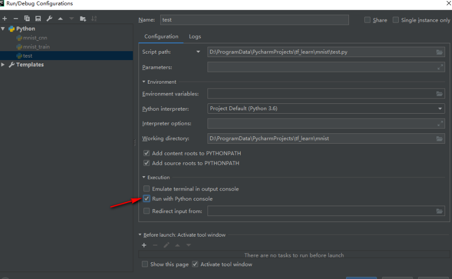 在pycharm中每次运行代码不使用console而使用run