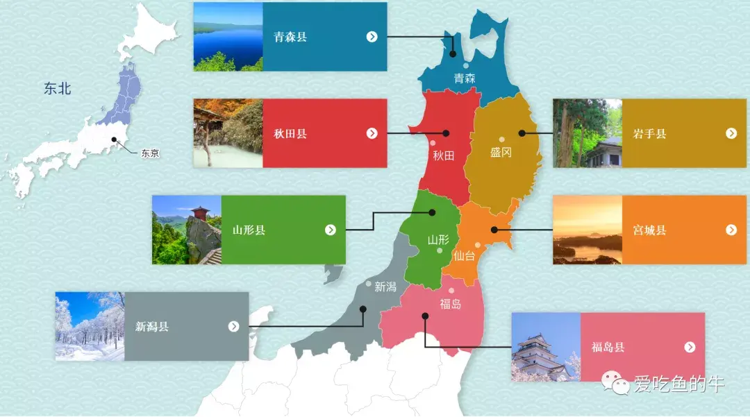 东北地区是日本本州岛上的一个地区,因位于本州的东北部而得名.