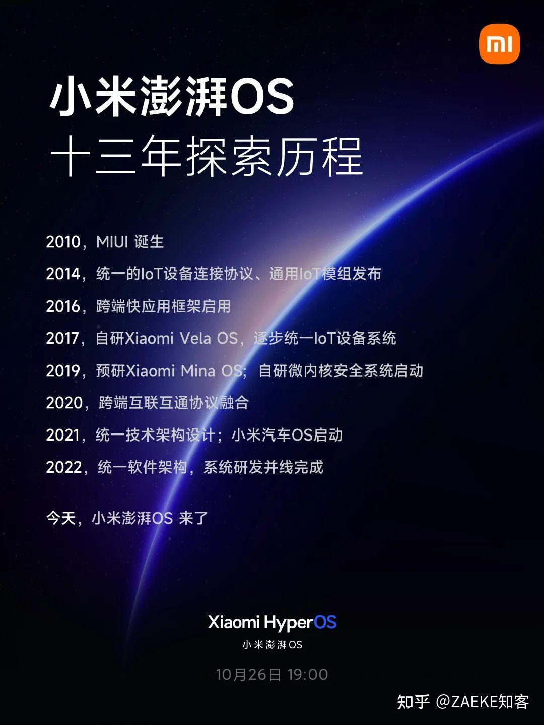 小米 14系列官宣10月26日发布，小米澎湃 OS完整系统架构公布 - 知乎