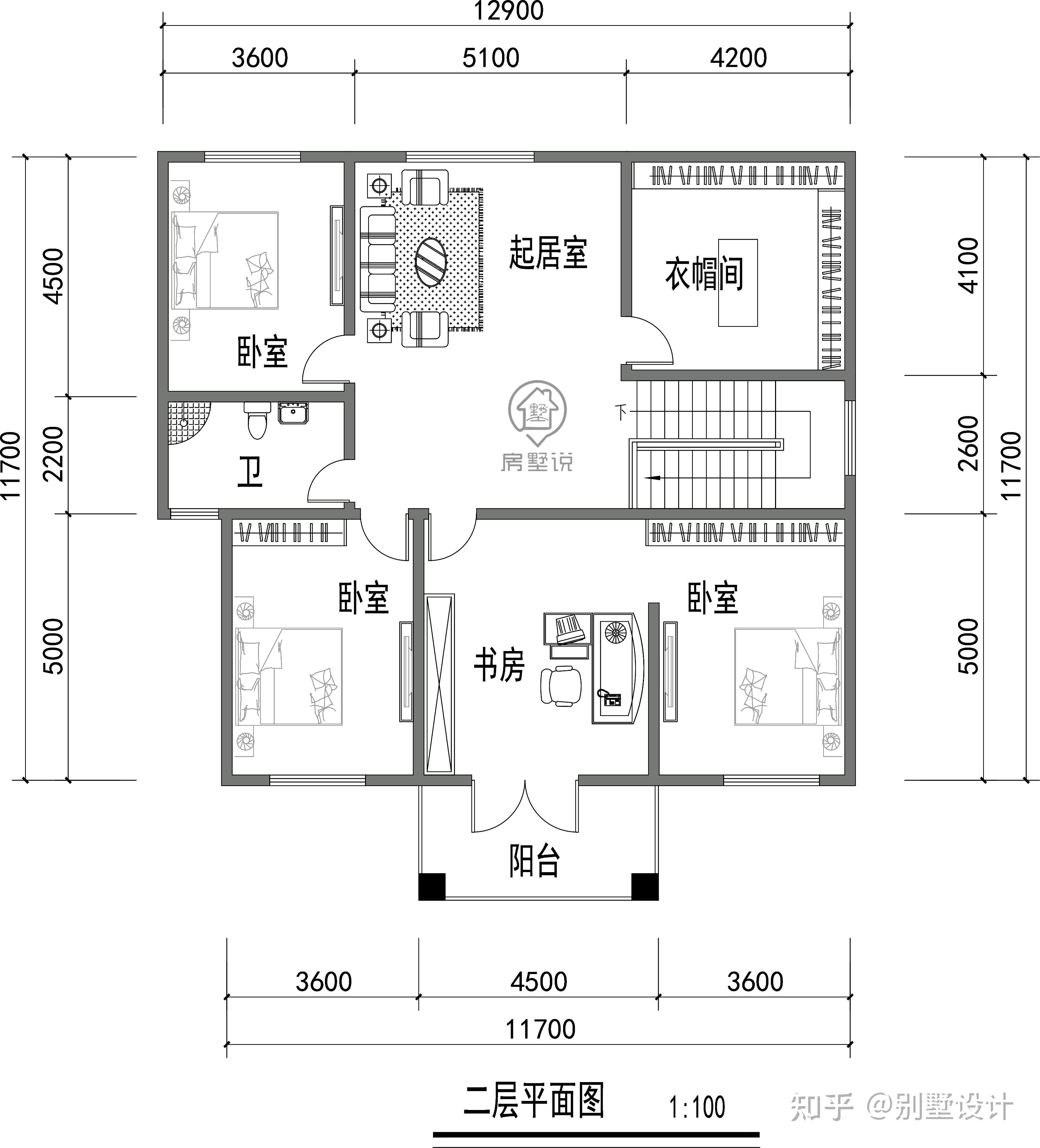 别墅设计经典欧式设计风带书房阳台的主卧清新灵气又自然