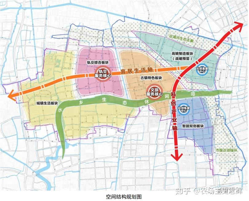 泗泾镇总体规划图人口增长超出预期,建设用地逼近天花板.