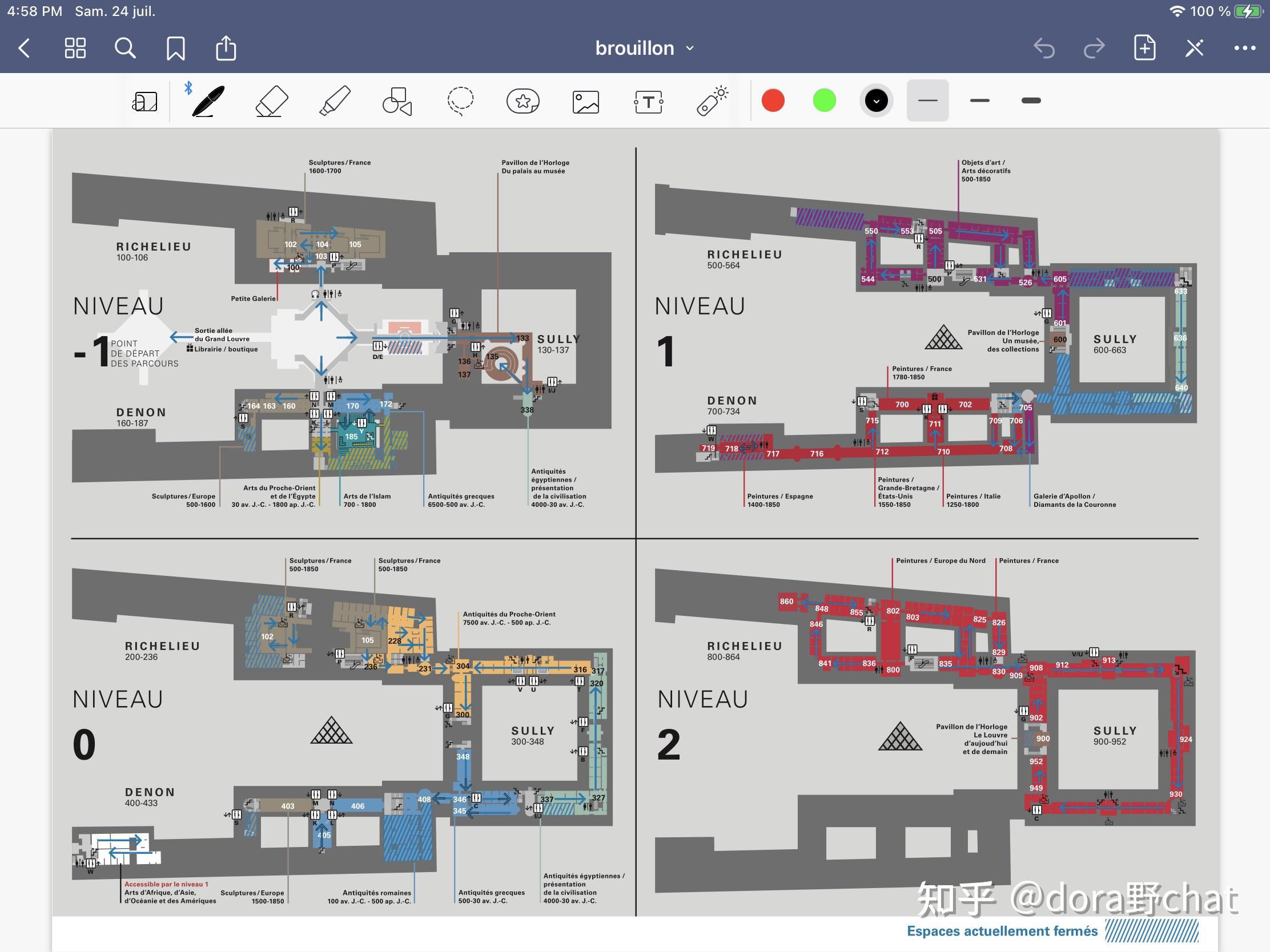 然后我们就可以进入卢浮宫玩耍了,附上官方地图最重要的是疫情期间