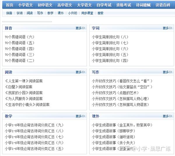 小学语文学习的5大宝藏资源站 速替孩子收藏 知乎