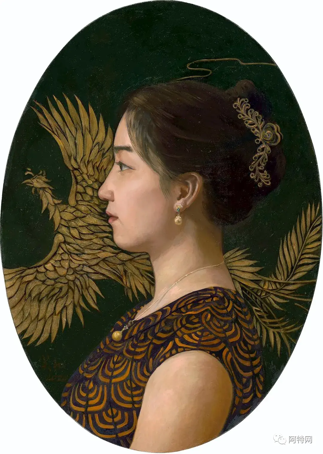 笑初肖像  2020  布面油画  46x36cm林笑初1977 生于浙江现居北京