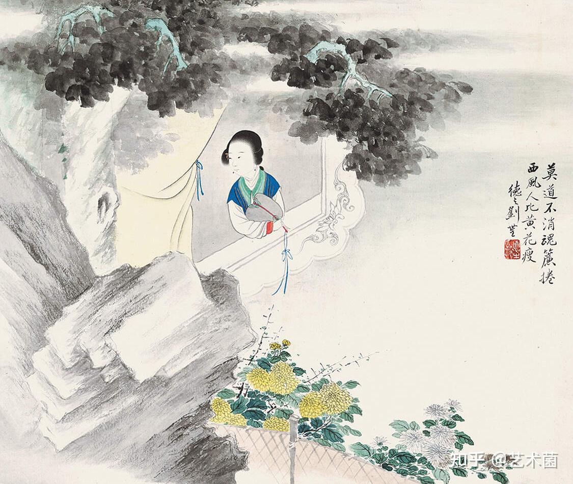 清代画家​刘德之人物画《十二钗册》欣赏- 知乎