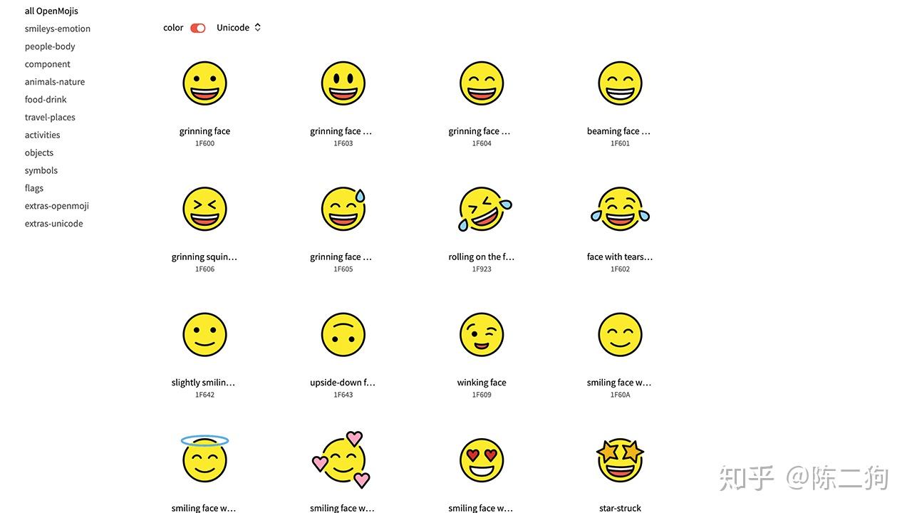 推荐一个免费开源的表情符号大全OpenMoji - 知乎