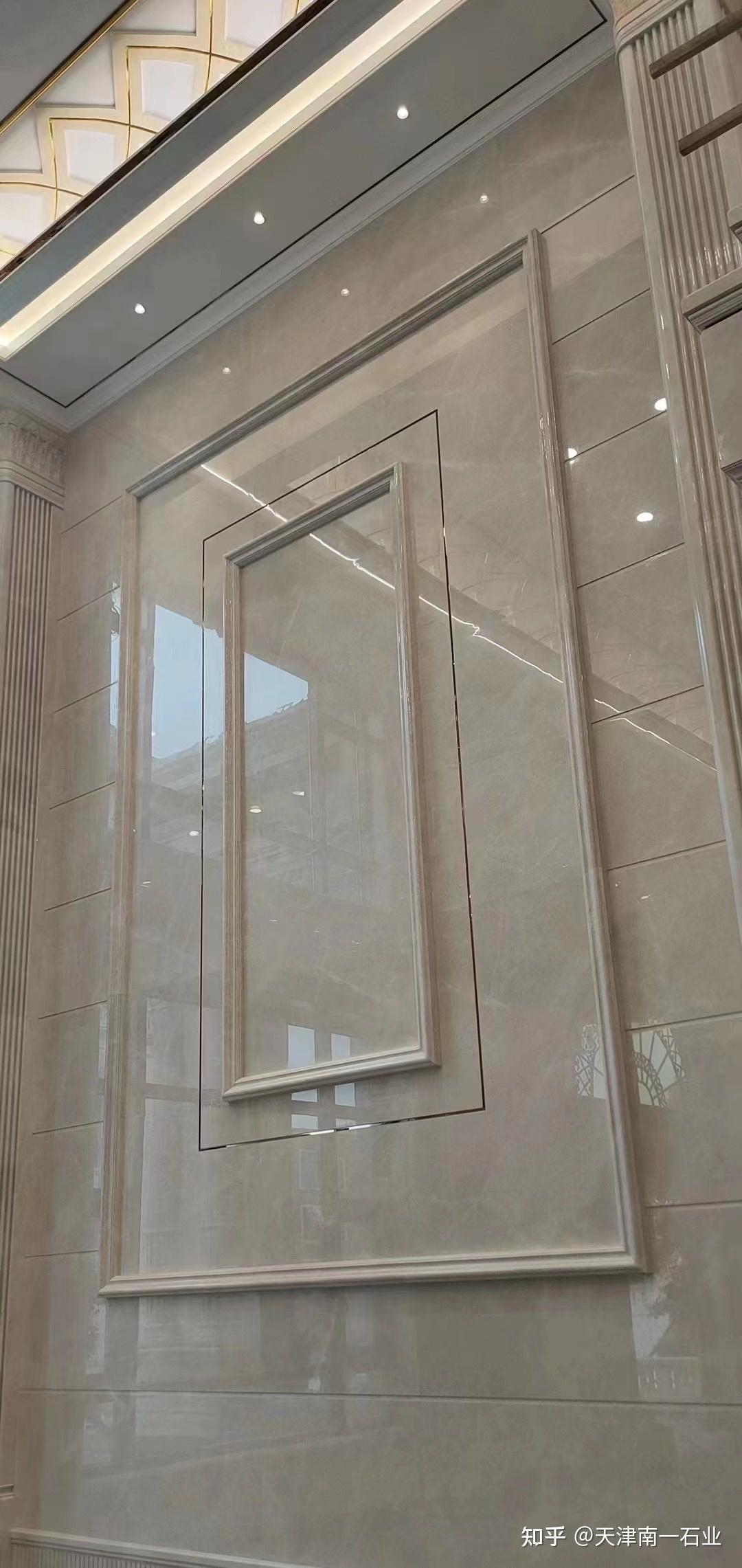 天然大理石白玉兰别墅墙面案例