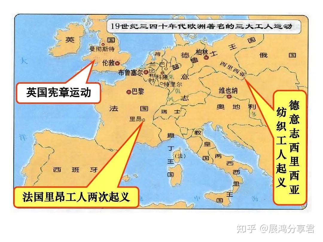 【常识】"欧洲三大工人运动"考点汇总