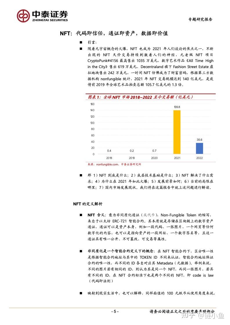 中泰证券:NFT深度专题报告 - 知乎