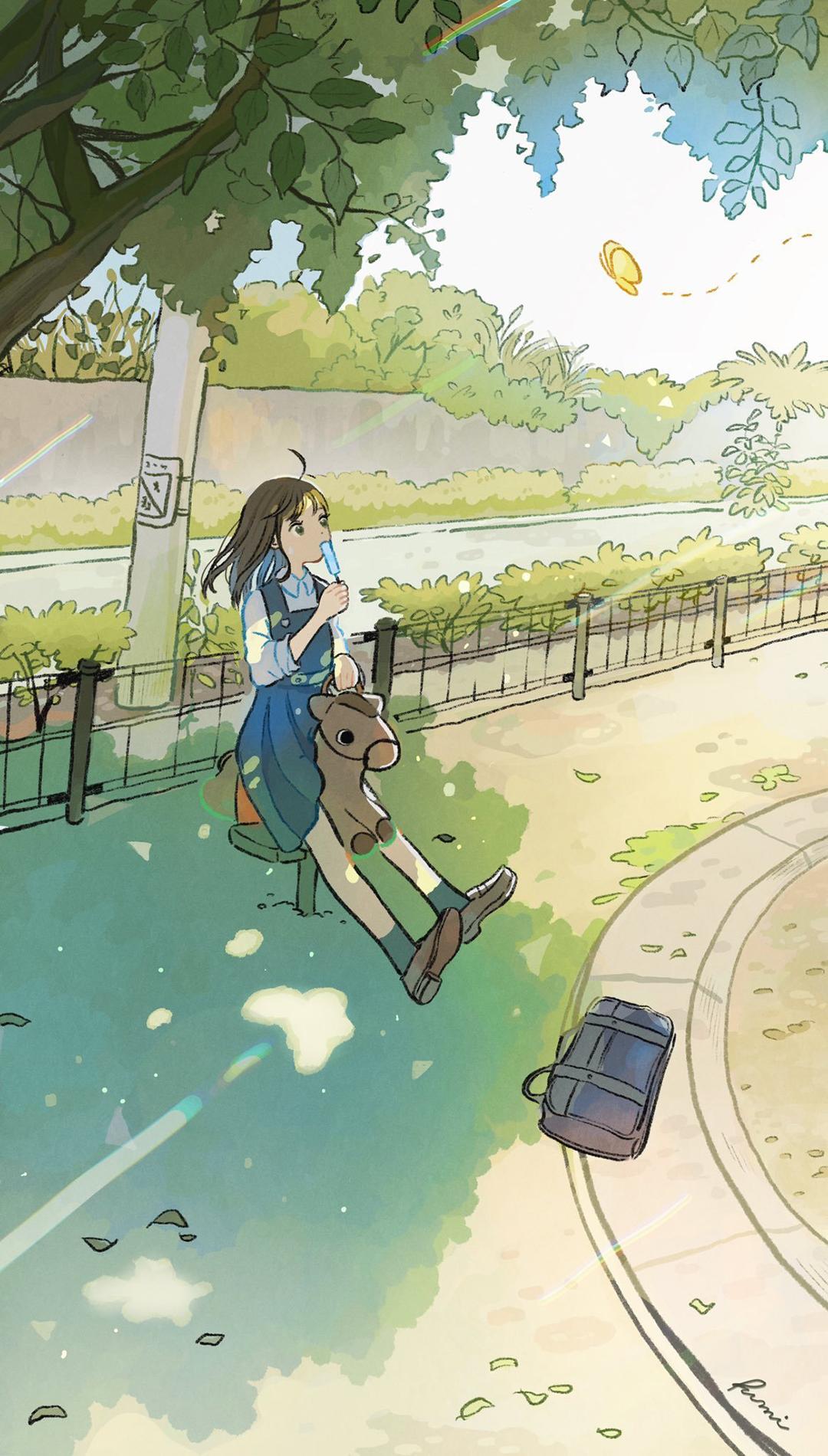 温馨有趣的生活场景插画,淡淡的色调蕴含着细腻温柔的感觉