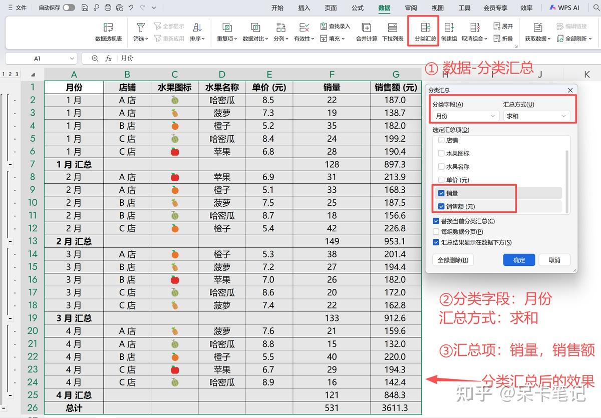 Excel分类汇总，3秒完成数据分组统计，告别加班做报表！ - 知乎