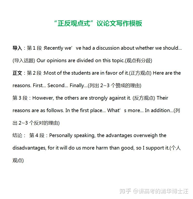 有什么高考英语作文万能句式? - 知乎