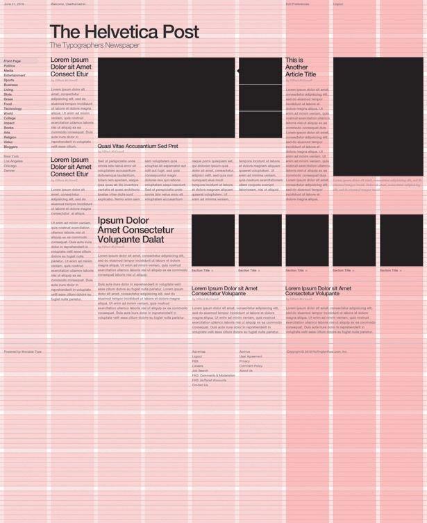 第一类:手稿网格/单栏网格 manuscript grid/single grid/single