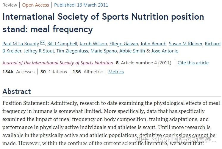 ISSN Meal Frequency issn-meal-frequency