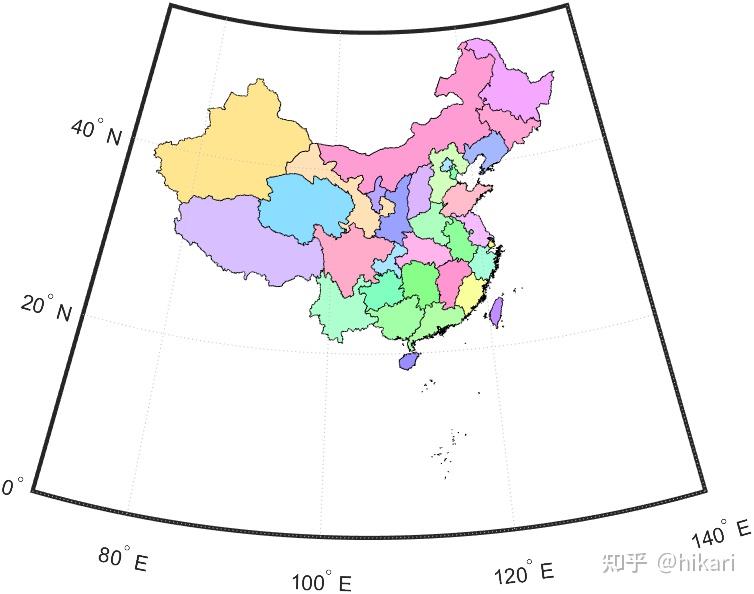 MATLAB 中国地图绘制 知乎