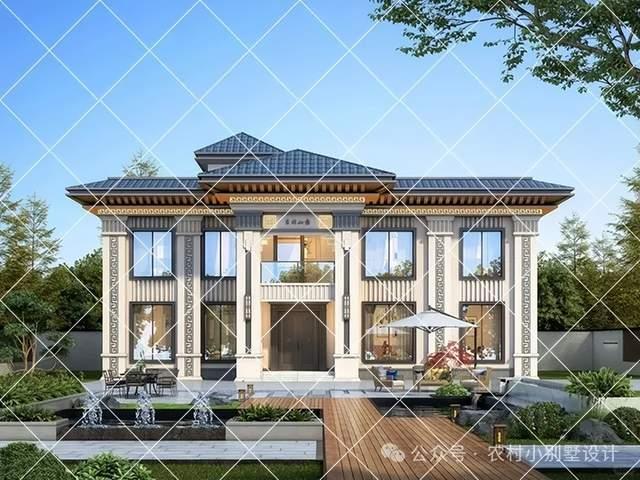 48套二层四开间农村自建房，沉稳内敛26新款二层新中式别墅精选 - 知乎