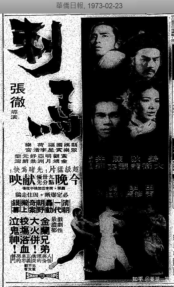 姜大卫,狄龙,陈观泰,王钟,香港年度票房第18名,1973年台湾台北国语片