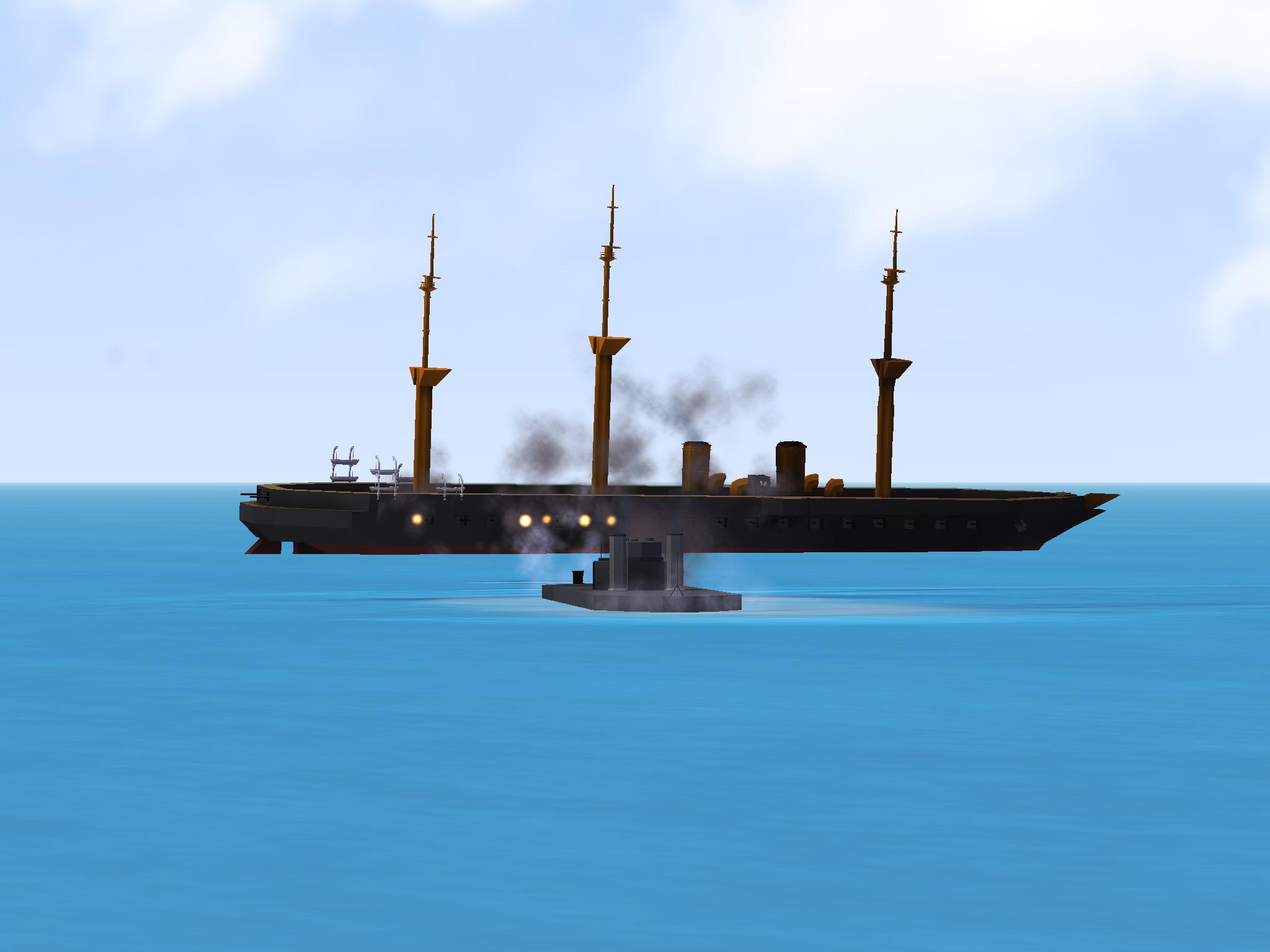尼可的战舰打造:勇士号铁甲舰?