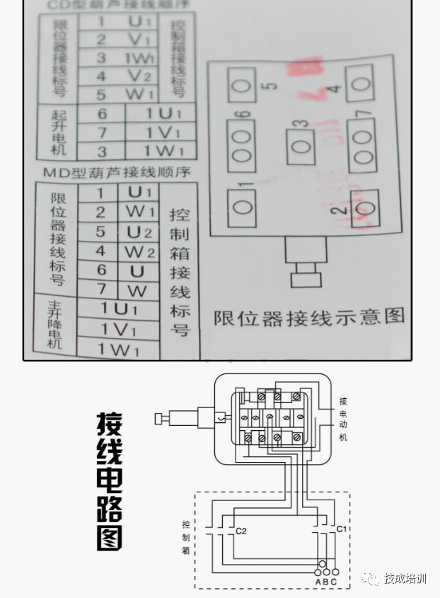 吊篮限位器接线图图片