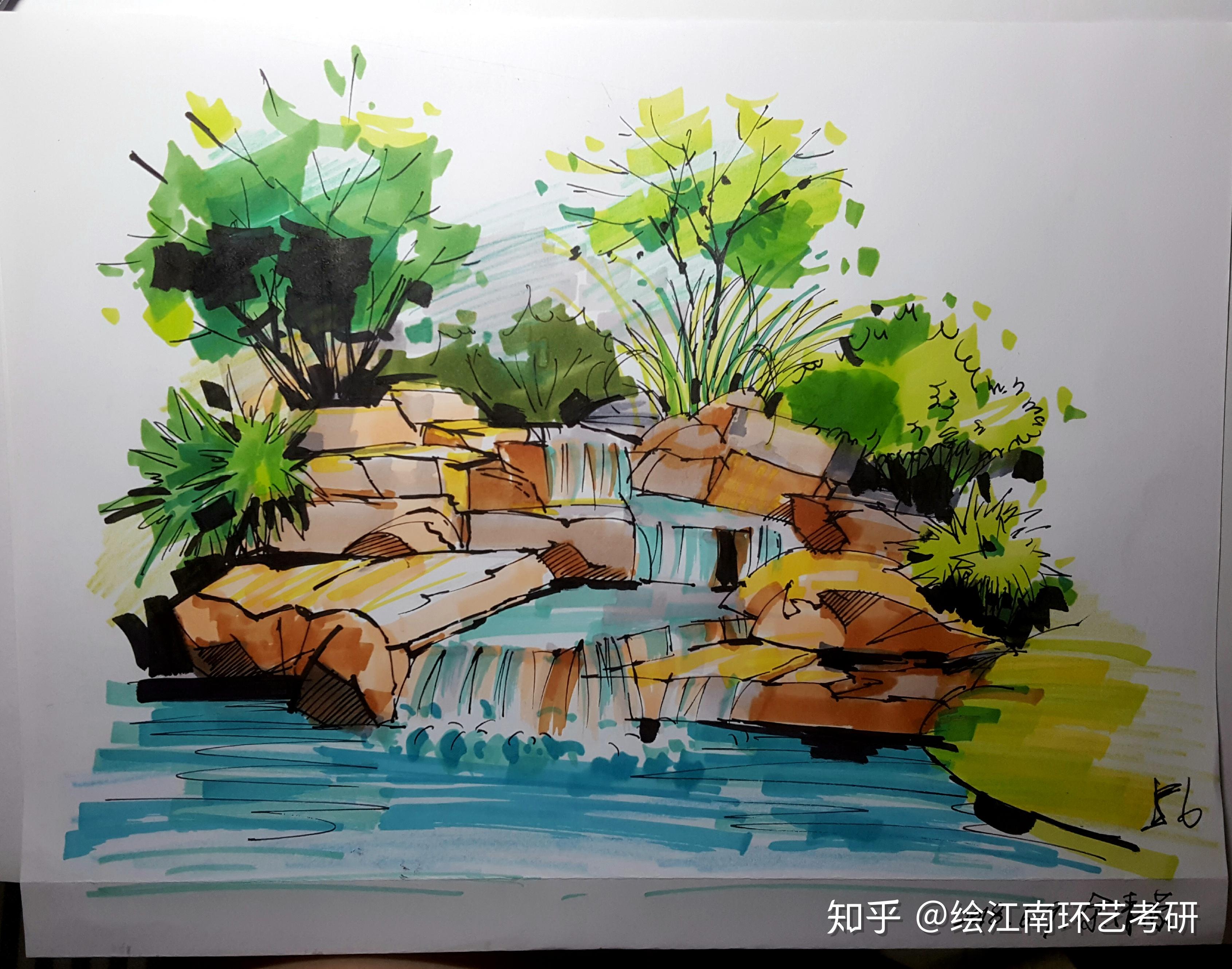 环艺考研│绘江南21天手绘第二期结束后他们到底画到了什么程度