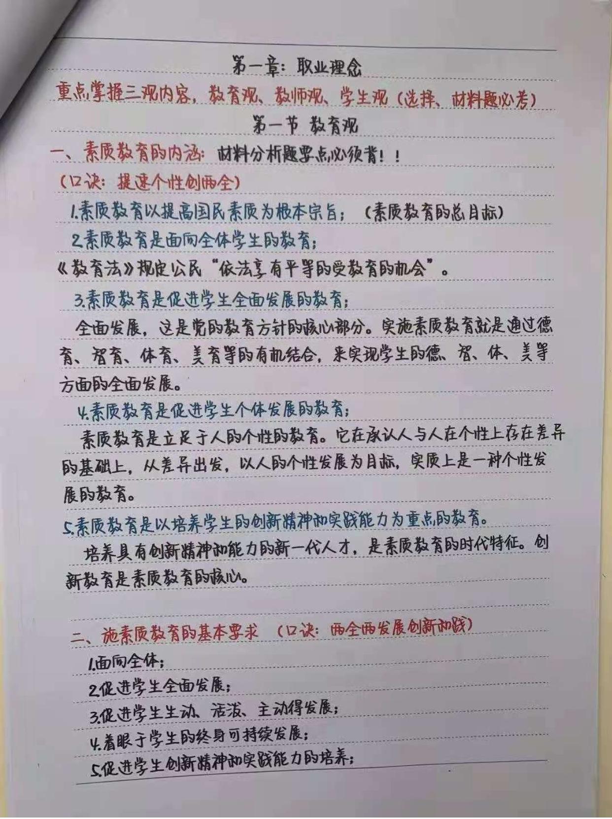 21教资资料//放下300页的书,直接背重点!