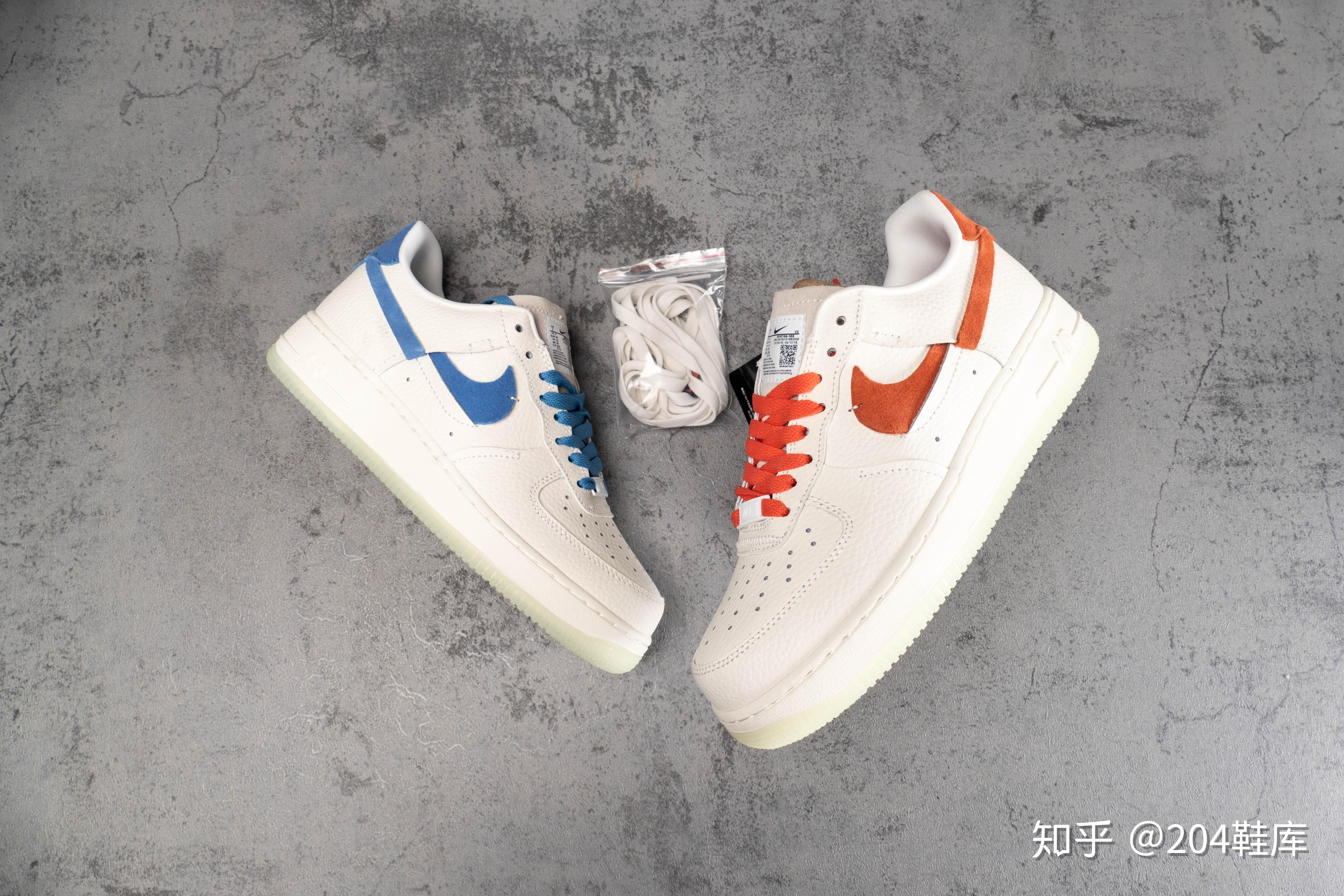 nike air force 1 断钩解构红蓝鸳鸯【204鞋库】