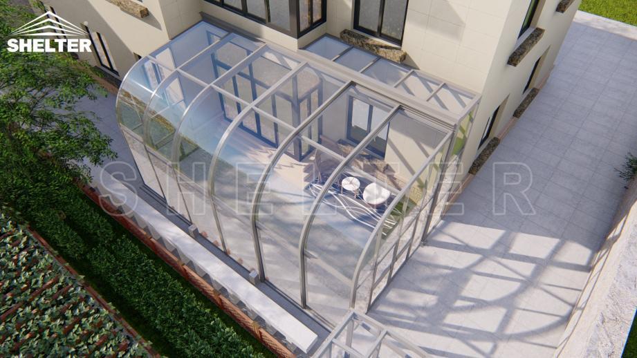 10套弧形移动阳光房设计图,美观大气!